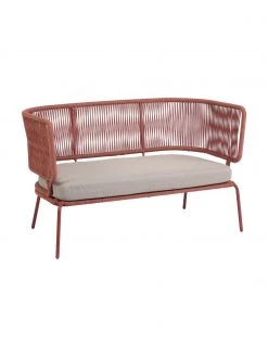 Canapé de jardin 2 places corde tressée Nadin, larg. 135 x prof. 65 cm -Jardin Soldes Boutique Canape de jardin 2 places corde tressee Nadin 3