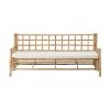 Lene Bjerre Canapé en bambou assise rembourrée Mandisa (3 places), larg. 180 x prof. 70 cm -Jardin Soldes Boutique Canape en bambou assise rembourree Mandisa 3 places