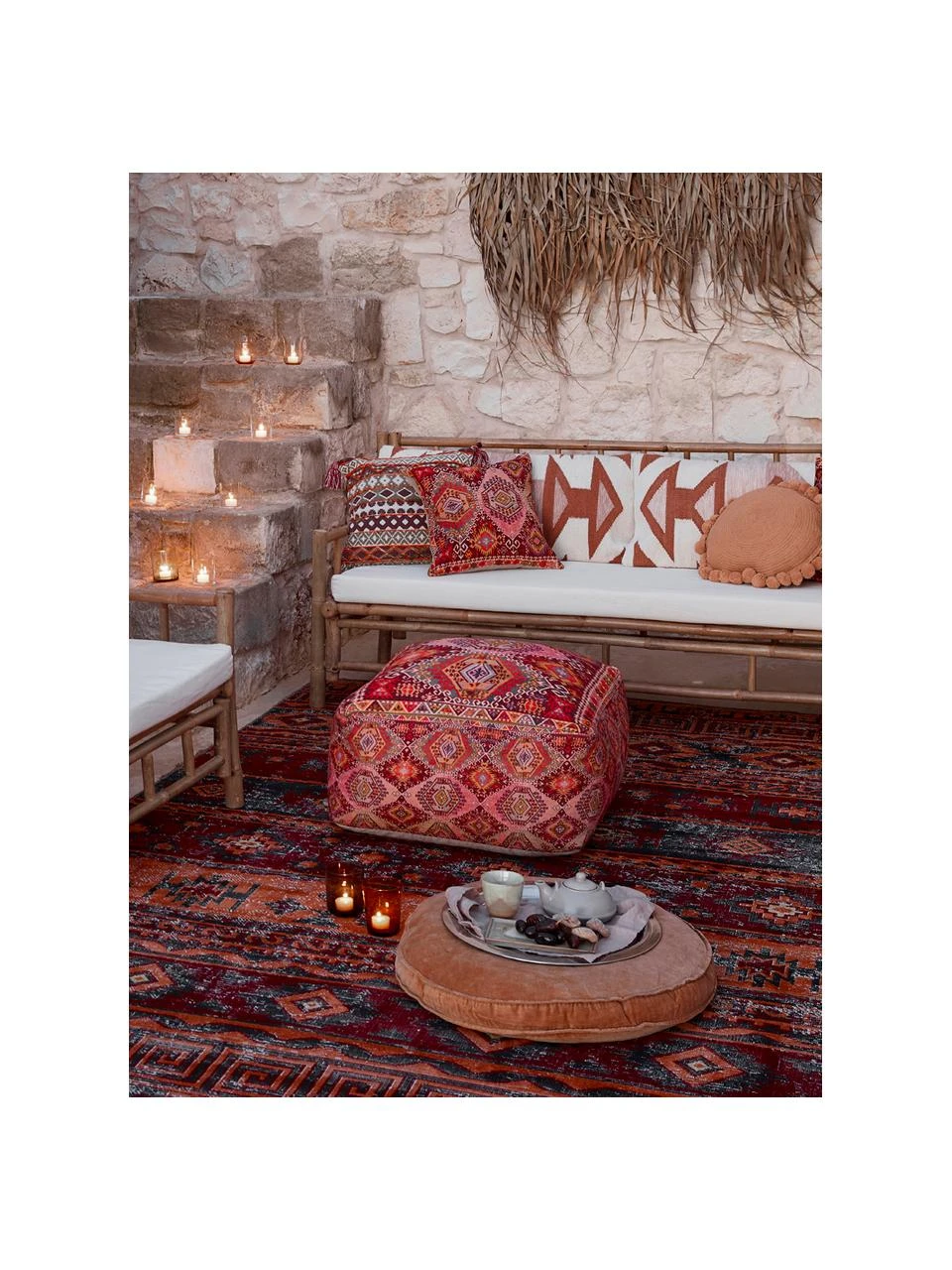 Lene Bjerre Canapé en bambou assise rembourrée Mandisa (3 places), larg. 180 x prof. 70 cm 6 Lene Bjerre Canapé en bambou assise rembourrée Mandisa (3 places), larg. 180 x prof. 70 cm – Image 4