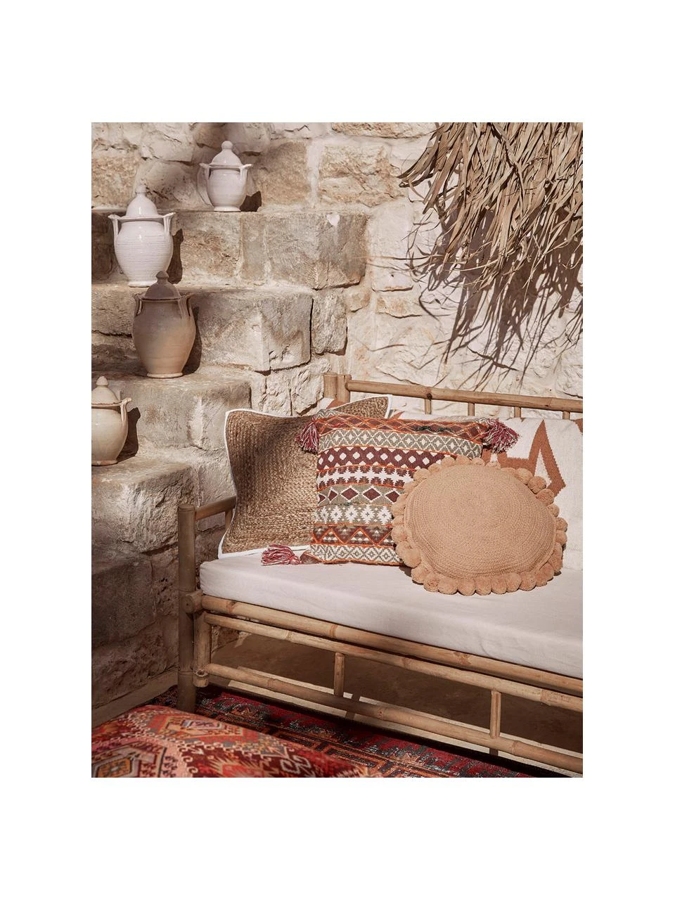 Lene Bjerre Canapé en bambou assise rembourrée Mandisa (3 places), larg. 180 x prof. 70 cm 7 Lene Bjerre Canapé en bambou assise rembourrée Mandisa (3 places), larg. 180 x prof. 70 cm – Image 5