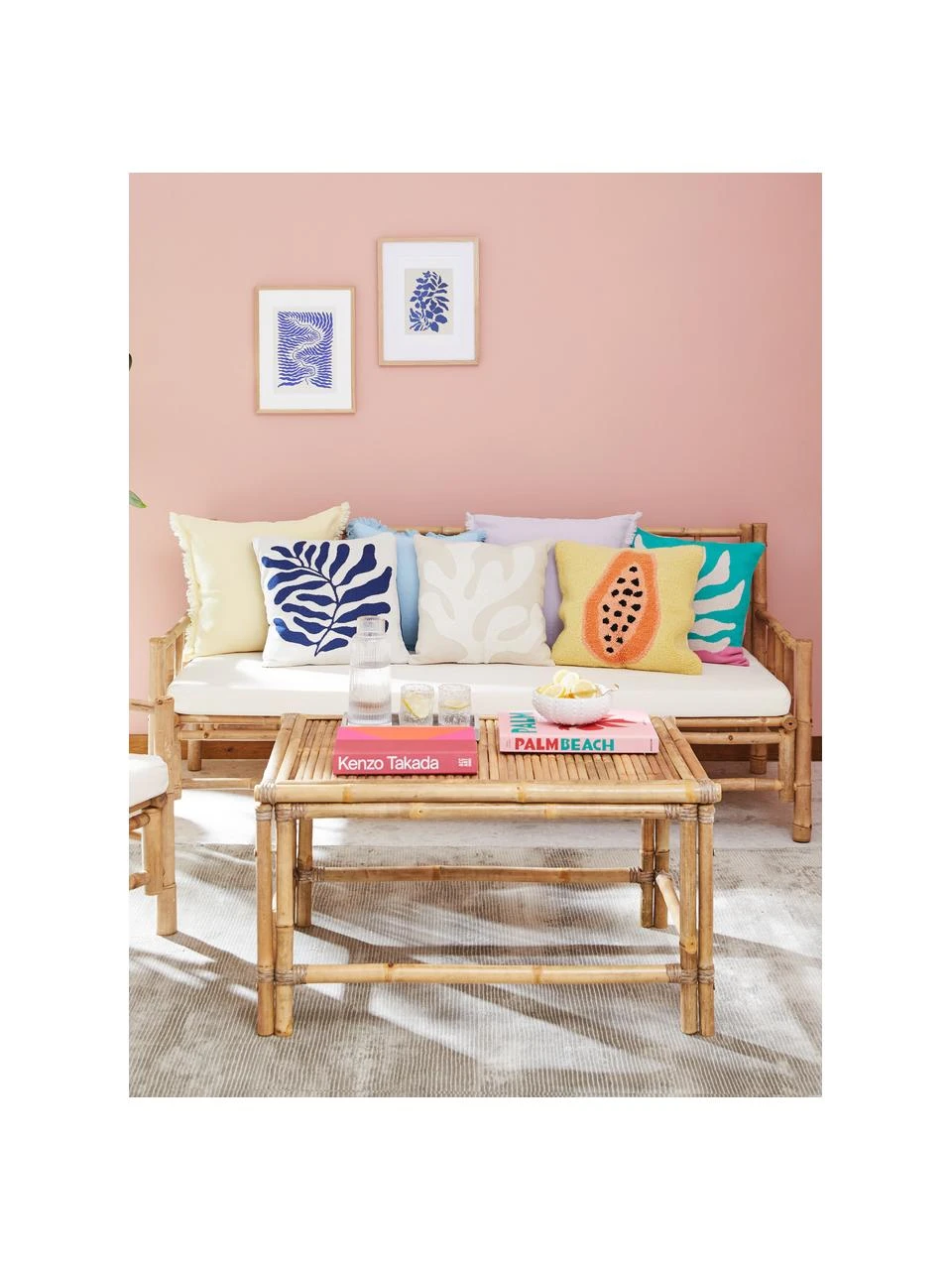 Lene Bjerre Canapé en bambou assise rembourrée Mandisa (3 places), larg. 180 x prof. 70 cm 8 Lene Bjerre Canapé en bambou assise rembourrée Mandisa (3 places), larg. 180 x prof. 70 cm – Image 6