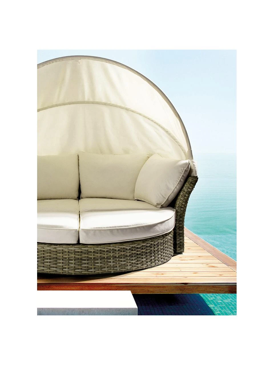 Bizzotto Canapé lounge blanc Lesly, larg. 200 x haut. 168 cm 4 Bizzotto Canapé lounge blanc Lesly, larg. 200 x haut. 168 cm – Image 2