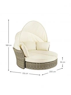 Bizzotto Canapé lounge blanc Lesly, larg. 200 x haut. 168 cm 10 Bizzotto Canapé lounge blanc Lesly, larg. 200 x haut. 168 cm -Jardin Soldes Boutique Canape lounge blanc Lesly 2