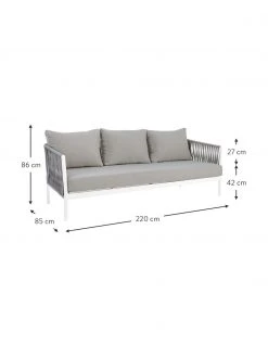 Bizzotto Canapé lounge de jardin Florencia (3 places), larg. 220 x prof. 85 cmSeulement 1 produit disponible -Jardin Soldes Boutique Canape lounge de jardin Florencia 3 places 2