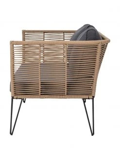 Bloomingville Canapé lounge de jardin en plastique tressé Mundo (2 places), larg. 175 x prof. 74 cm -Jardin Soldes Boutique Canape lounge de jardin en plastique tresse Mundo 2 places 5