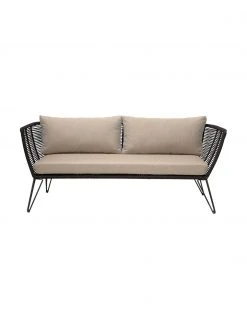Bloomingville Canapé lounge jardin plastique tressé Mundo, larg. 175 x prof. 74 cm
