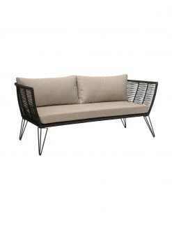 Bloomingville Canapé lounge jardin plastique tressé Mundo, larg. 175 x prof. 74 cm -Jardin Soldes Boutique Canape lounge jardin plastique tresse Mundo 3