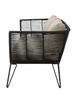 Bloomingville Canapé lounge jardin plastique tressé Mundo, larg. 175 x prof. 74 cm -Jardin Soldes Boutique Canape lounge jardin plastique tresse Mundo 4