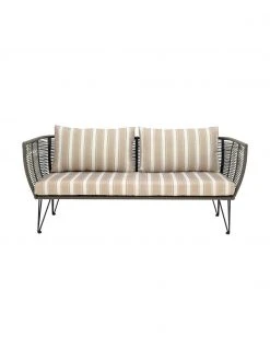 Bloomingville Canapé lounge jardin plastique tressé Mundo, larg. 175 x prof. 74 cm