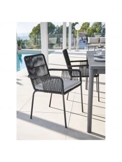 Chaise à accoudoirs Sando, 2 pièces, larg. 55 x prof. 65 cm -Jardin Soldes Boutique Chaise a accoudoirs Sando 2 pieces 5