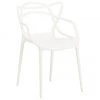 Kartell Chaise blanche à accoudoirs design Masters, 2 pièces, larg. 57 x haut. 84 cm -Jardin Soldes Boutique Chaise blanche a accoudoirs design Masters 2 pieces