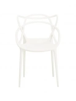 Kartell Chaise blanche à accoudoirs design Masters, 2 pièces, larg. 57 x haut. 84 cm -Jardin Soldes Boutique Chaise blanche a accoudoirs design Masters 2 pieces 2