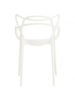 Kartell Chaise blanche à accoudoirs design Masters, 2 pièces, larg. 57 x haut. 84 cm -Jardin Soldes Boutique Chaise blanche a accoudoirs design Masters 2 pieces 3