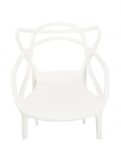 Kartell Chaise blanche à accoudoirs design Masters, 2 pièces, larg. 57 x haut. 84 cm -Jardin Soldes Boutique Chaise blanche a accoudoirs design Masters 2 pieces 4