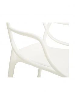 Kartell Chaise blanche à accoudoirs design Masters, 2 pièces, larg. 57 x haut. 84 cm -Jardin Soldes Boutique Chaise blanche a accoudoirs design Masters 2 pieces 5
