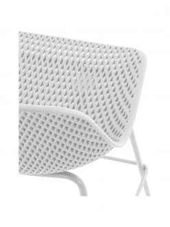 Chaise de bar en métal blanc Quinby, larg. 48 x haut. 107 cmSeulement 1 produit disponible -Jardin Soldes Boutique Chaise de bar en metal blanc Quinby 5