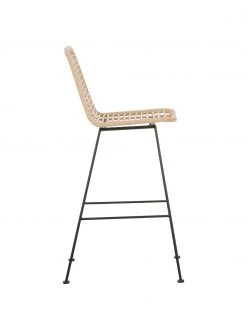 Westwing Collection Chaise de bar polyrotin Costa, larg. 56 x haut. 110 cm -Jardin Soldes Boutique Chaise de bar polyrotin Costa 5