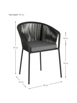 Chaise de jardin Yanet, larg. 56 x prof. 51 cm -Jardin Soldes Boutique Chaise de jardin Yanet 3