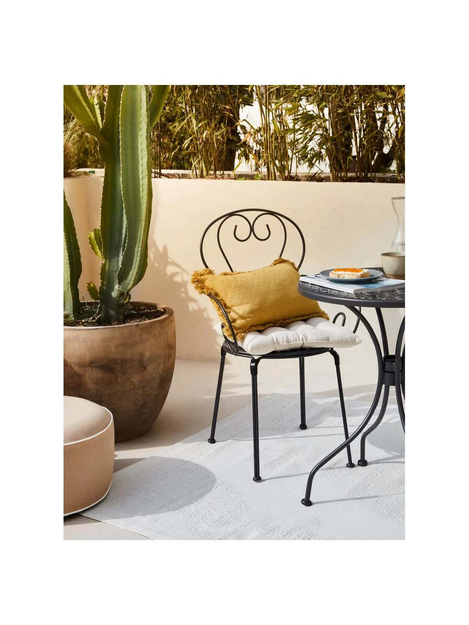 Bizzotto Chaise de jardin à accoudoirs Etienne, 2 pièces, larg. 49 x haut. 89 cm 5 Bizzotto Chaise de jardin à accoudoirs Etienne, 2 pièces, larg. 49 x haut. 89 cm – Image 3