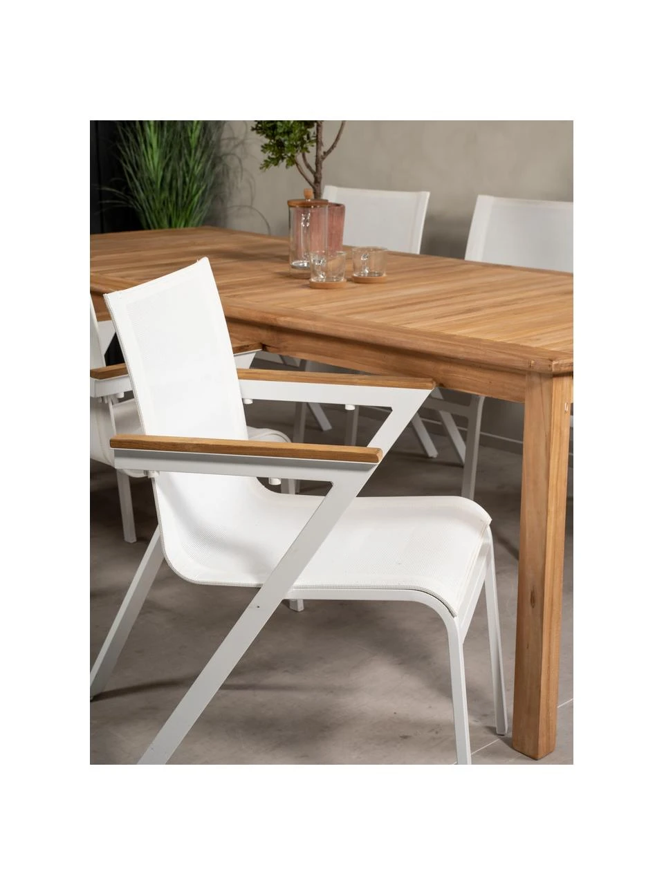 Chaise de jardin à accoudoirs Mexico, 2 pièces, larg. 57 x prof. 63 cm 6 Chaise de jardin à accoudoirs Mexico, 2 pièces, larg. 57 x prof. 63 cm – Image 4