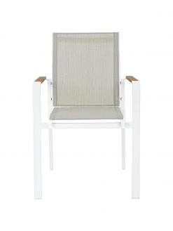 Bizzotto Chaise de jardin à accoudoirs, empilable Kubik, larg. 57 x prof. 62 cm -Jardin Soldes Boutique Chaise de jardin a accoudoirs empilable Kubik 3