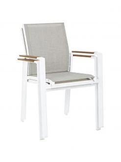 Bizzotto Chaise de jardin à accoudoirs, empilable Kubik, larg. 57 x prof. 62 cm -Jardin Soldes Boutique Chaise de jardin a accoudoirs empilable Kubik 5