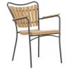 Chaise de jardin à accoudoirs en bois Hard & Ellen, larg. 56 x haut. 78 cm -Jardin Soldes Boutique Chaise de jardin a accoudoirs en bois Hard and Ellen
