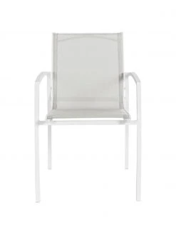 Bizzotto Chaise de jardin blanche Hilla Cloud, larg. 57 x prof. 61 cm -Jardin Soldes Boutique Chaise de jardin blanche Hilla Cloud 4