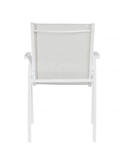 Bizzotto Chaise de jardin blanche Hilla Cloud, larg. 57 x prof. 61 cm -Jardin Soldes Boutique Chaise de jardin blanche Hilla Cloud 5