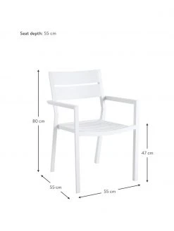 Brafab Chaise de jardin empilable Adele, larg. 55 x prof. 55 cmDisponibilité limitée -Jardin Soldes Boutique Chaise de jardin empilable Adele 2