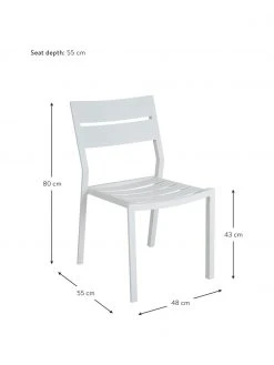 Brafab Chaise de jardin empilable Delia, larg. 48 x prof. 55 cm -Jardin Soldes Boutique Chaise de jardin empilable Delia 9