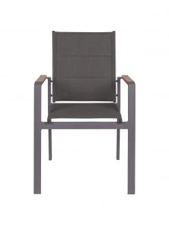 Bizzotto Chaise de jardin empilable avec accoudoirs Kubik, larg. 57 x prof. 62 cm -Jardin Soldes Boutique Chaise de jardin empilable avec accoudoirs Kubik 4