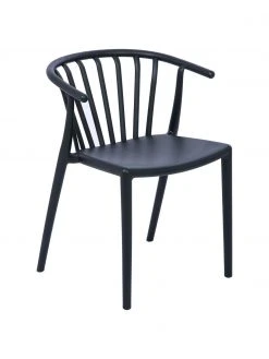 Chaise de jardin empilable, gris foncé Capri, larg. 53 x prof. 55 cm