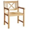 Chaise de jardin en bois de teck Rosenborg, larg. 59 x haut. 89 cm -Jardin Soldes Boutique Chaise de jardin en bois de teck Rosenborg