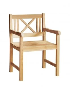 Chaise de jardin en bois de teck Rosenborg, larg. 59 x haut. 89 cm