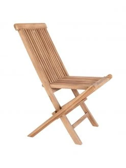 Chaise de jardin en teck pliante Toledo, 2&nbsp;pi&egrave;ces, larg. 46 x prof. 62 cm -Jardin Soldes Boutique Chaise de jardin en teck pliante Toledo 2 pieces 4