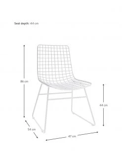 HKliving Chaise design métal Wire, larg. 47 x prof. 54 cm 10 HKliving Chaise design métal Wire, larg. 47 x prof. 54 cm -Jardin Soldes Boutique Chaise design metal Wire 2