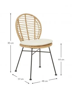 Westwing Collection Chaise en polyrotin Cordula, 2 pièces, larg. 48 x prof. 57 cm -Jardin Soldes Boutique Chaise en polyrotin Cordula 2 pieces 3