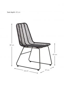 Westwing Collection Chaise en polyrotin Providencia, larg. 44 x prof. 55 cm 11 Westwing Collection Chaise en polyrotin Providencia, larg. 44 x prof. 55 cm -Jardin Soldes Boutique Chaise en polyrotin Providencia 3