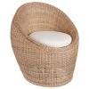 Chaise en rotin avec coussin d'assise Bolsena, larg. 76 x prof. 79 cm -Jardin Soldes Boutique Chaise en rotin avec coussin dassise Bolsena