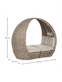 Bizzotto Chaise longue de jardin Samui, 2 élém., larg. 230 x haut. 185 cm -Jardin Soldes Boutique Chaise longue de jardin Samui 2 elem 2