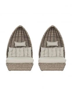 Bizzotto Chaise longue de jardin Samui, 2 élém., larg. 230 x haut. 185 cm -Jardin Soldes Boutique Chaise longue de jardin Samui 2 elem 5