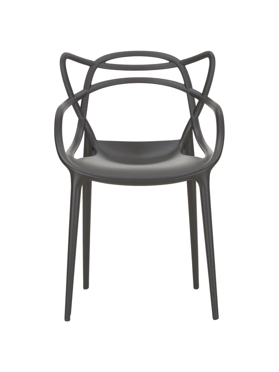 Kartell Chaise noire à accoudoirs design Masters, 2 pièces, larg. 57 x prof. 47 cm 7 Kartell Chaise noire à accoudoirs design Masters, 2 pièces, larg. 57 x prof. 47 cm – Image 5