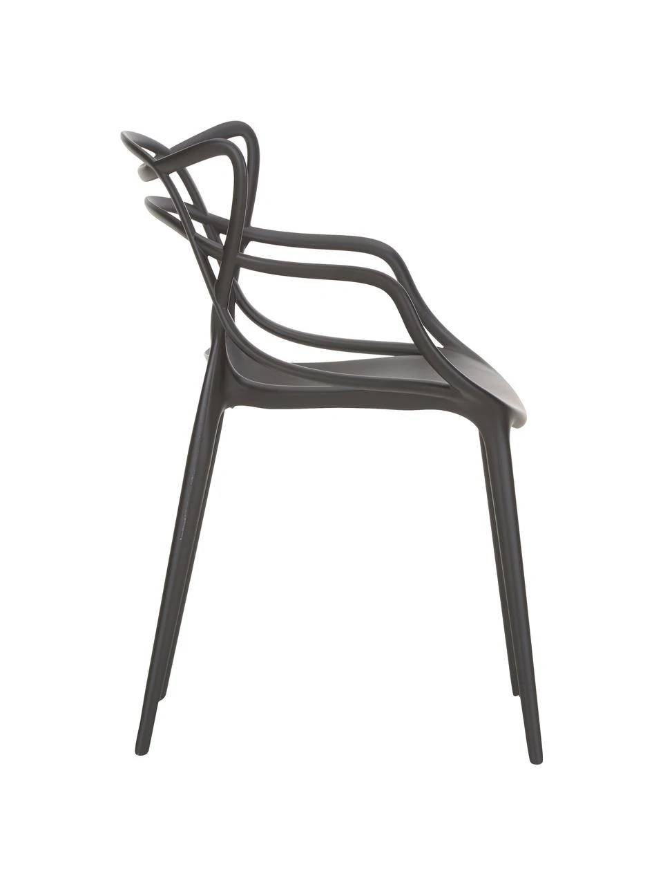 Kartell Chaise noire à accoudoirs design Masters, 2 pièces, larg. 57 x prof. 47 cm 8 Kartell Chaise noire à accoudoirs design Masters, 2 pièces, larg. 57 x prof. 47 cm – Image 6