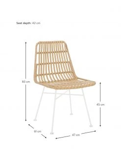 Westwing Collection Chaise polyrotin Costa, 2 pièces, larg. 47 x prof. 61 cm -Jardin Soldes Boutique Chaise polyrotin Costa 2 pieces 33