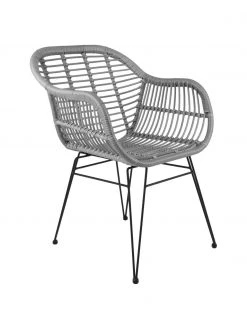 Westwing Collection Chaise polyrotin Costa, 2 pièces, larg. 59 x prof. 58 cm