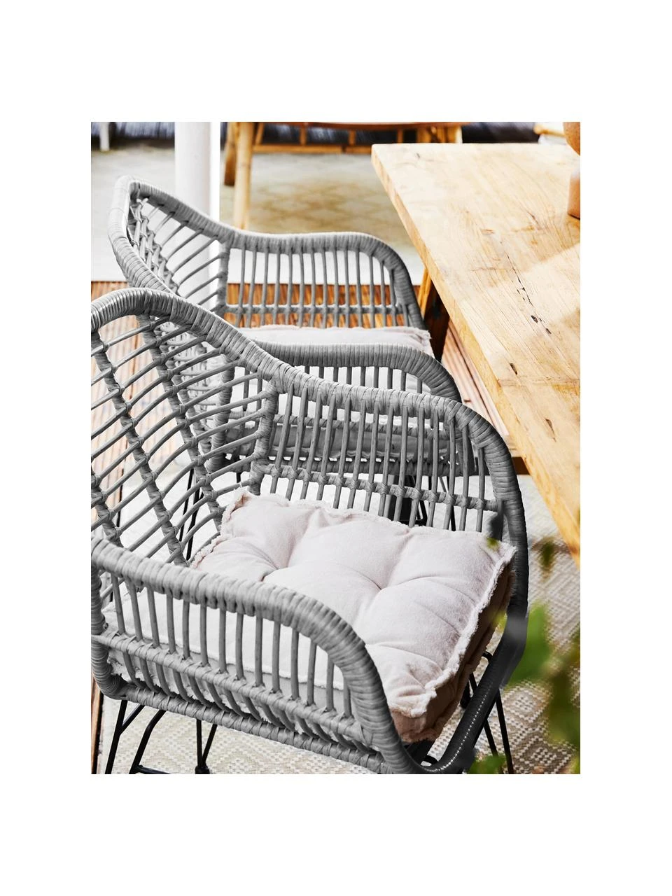 Westwing Collection Chaise polyrotin Costa, 2 pièces, larg. 59 x prof. 58 cm 5 Westwing Collection Chaise polyrotin Costa, 2 pièces, larg. 59 x prof. 58 cm – Image 3