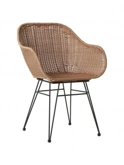 Westwing Collection Chaise polyrotin Costa, 2 pièces, larg. 57 x prof. 58 cm