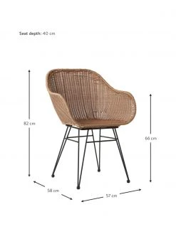 Westwing Collection Chaise polyrotin Costa, 2 pièces, larg. 57 x prof. 58 cm -Jardin Soldes Boutique Chaise polyrotin Costa 2 pieces 46