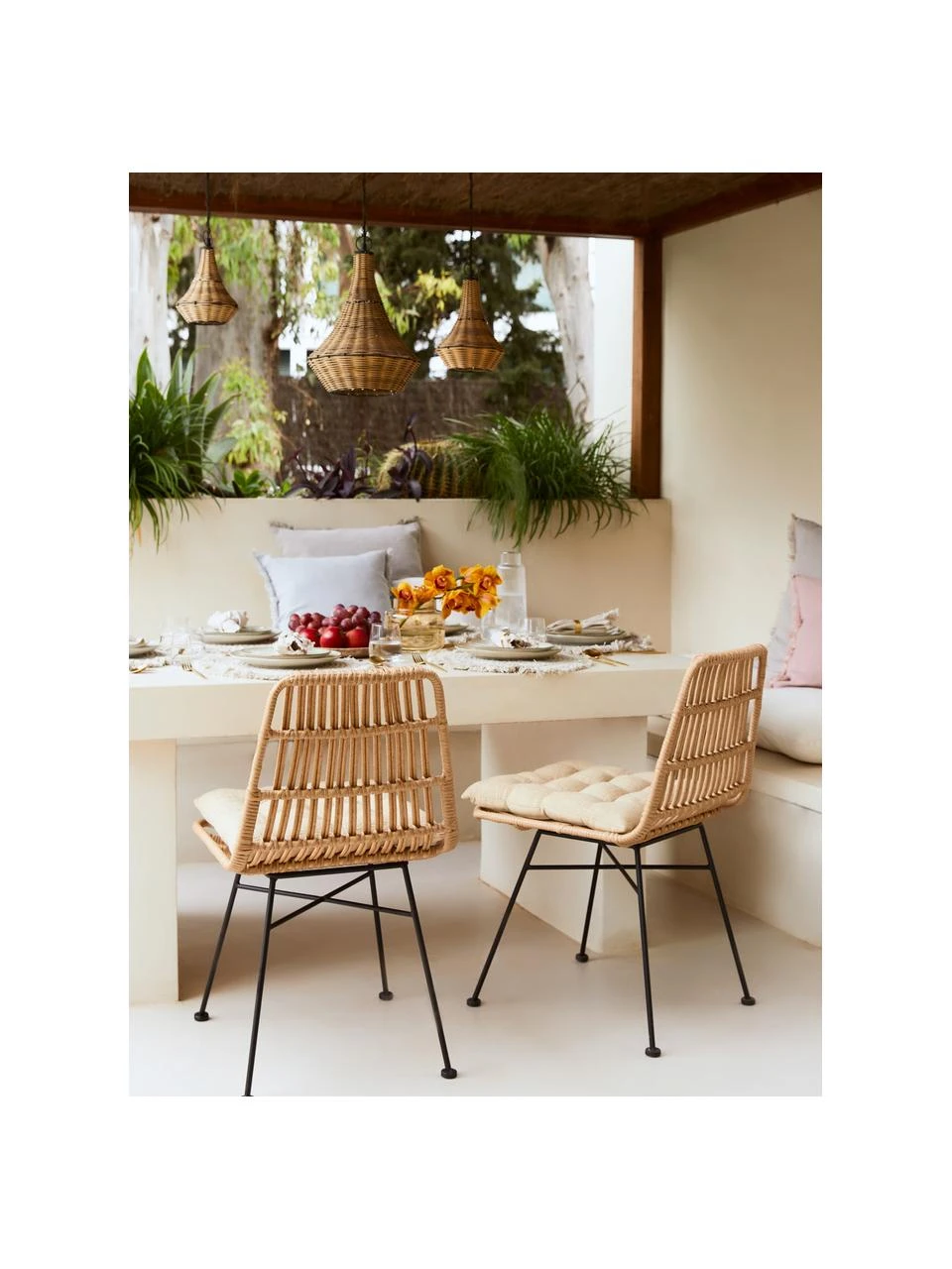 Westwing Collection Chaise polyrotin Costa, 2 pièces, larg. 47 x prof. 61 cm 4 Westwing Collection Chaise polyrotin Costa, 2 pièces, larg. 47 x prof. 61 cm – Image 2